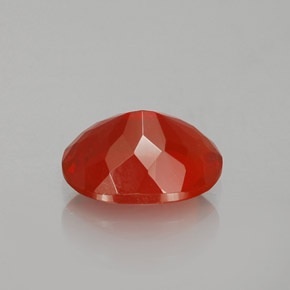 Ópalo de fuego naranja rojizo natural de 1,09 ct, corte óvalo, transparente