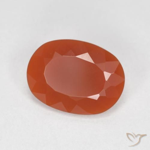 Ópalo de fuego Rojo fuego natural de 1.12 ct, Ovalada, Transparente