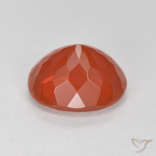 Ópalo de fuego Roja Anaranjada natural de 1.50 ct, Ovalada, Transparente
