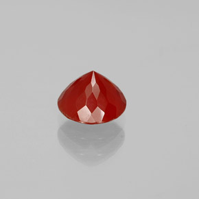 Ópalo de fuego Naranja rojizo natural de 1.40 ct, Corte Redondo, Transparente