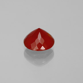 Ópalo de fuego Naranja rojizo natural de 1.57 ct, Corte Redondo, Transparente