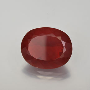 Ópalo de fuego Roja Anaranjada natural de 5.48 ct, Corte Óvalo, Transparente