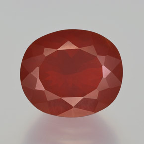 Ópalo de fuego rojo natural de 4,68 ct, transparente, transparente / translúcido