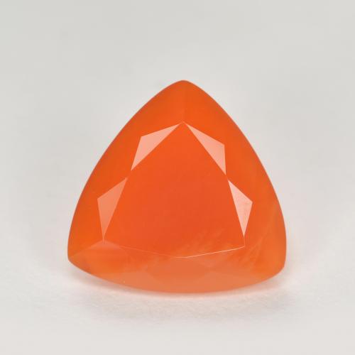 Ópalo de fuego naranja brillante natural de 1,55 ct, trillón, transparente
