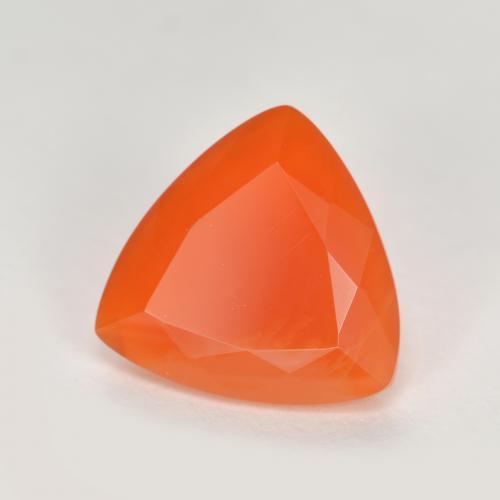 Ópalo de fuego naranja brillante natural de 1,55 ct, trillón, transparente