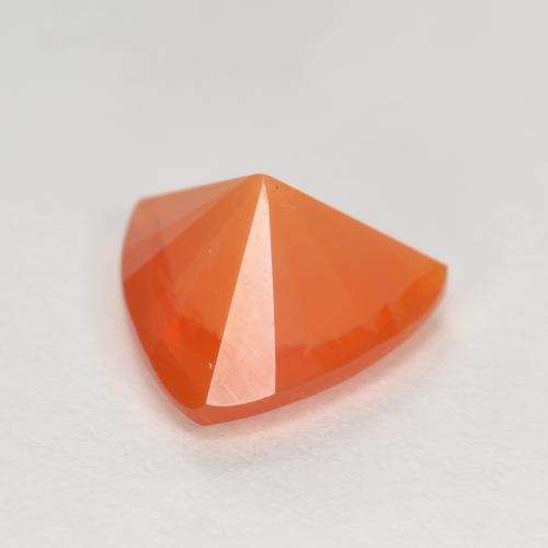 Ópalo de fuego naranja brillante natural de 1,55 ct, trillón, transparente