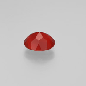 Ópalo de fuego naranja natural de 1,47 ct, corte óvalo, transparente