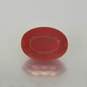 Ópalo de fuego Rojo fuego natural de 1.90 ct, Corte Óvalo, Translúcido