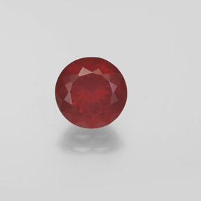 Ópalo de fuego rojo natural de 1,27 ct, transparente, transparente / translúcido