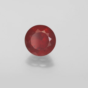Ópalo de fuego rojo natural de 1,27 ct, transparente, transparente / translúcido