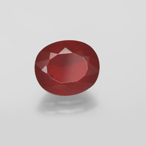 Ópalo de fuego rojo natural de 1,95 ct, transparente, transparente / translúcido