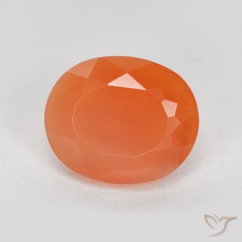 1.62ct Natural Naranja medio Ópalo de fuego, Ovalada, Transparente