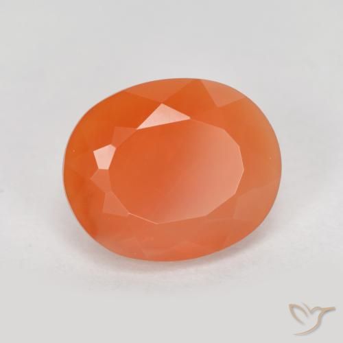 Ópalo de fuego Naranja medio natural de 1.62 ct, Ovalada, Transparente
