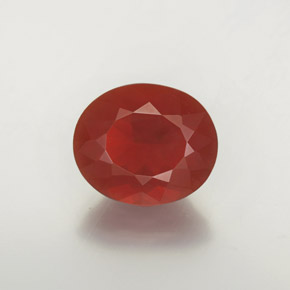 Ópalo de fuego rojo natural de 2,96 ct, transparente, transparente / translúcido