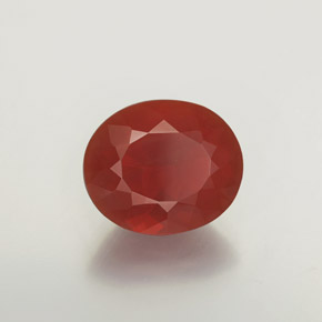 Ópalo de fuego rojo natural de 2,96 ct, transparente, transparente / translúcido
