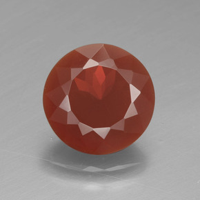 Ópalo de fuego naranja natural de 2,11 ct, corte redondo, transparente