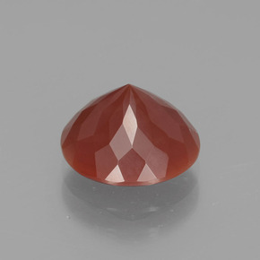 Ópalo de fuego naranja natural de 2,11 ct, corte redondo, transparente
