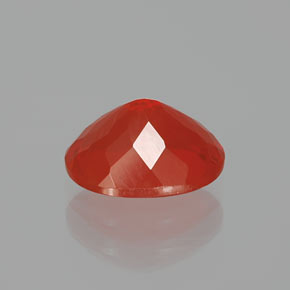 Ópalo de fuego Naranja rojizo natural de 2.09 ct, Corte Óvalo, Transparente