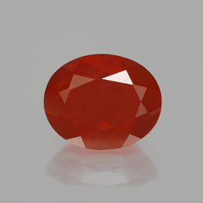 Ópalo de fuego Roja Anaranjada natural de 2.97 ct, Transparente, Transparente / Translúcido