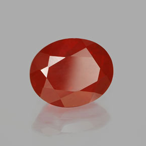 Ópalo de fuego Roja Anaranjada natural de 2.97 ct, Transparente, Transparente / Translúcido