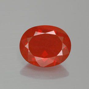 Ópalo de fuego Naranja rojizo natural de 2.13 ct, Corte Óvalo, Transparente