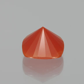Ópalo de fuego naranja natural de 2,63 ct, corte cojín, translúcido