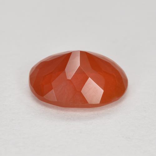 Ópalo de fuego Roja Anaranjada natural de 1.32 ct, Corte Óvalo, Transparente