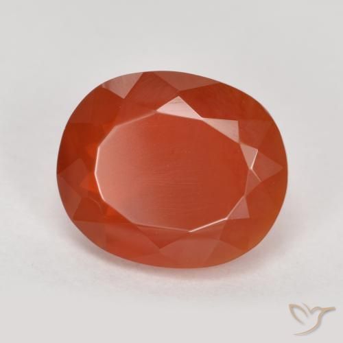 Ópalo de fuego Roja Anaranjada natural de 1.85 ct, Ovalada, Transparente