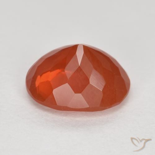 Ópalo de fuego Roja Anaranjada natural de 1.85 ct, Ovalada, Transparente