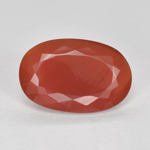 Ópalo de fuego rojo natural de 2,53 ct, corte óvalo, translúcido