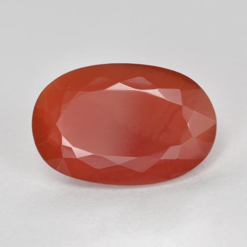 Ópalo de fuego rojo natural de 2,53 ct, corte óvalo, translúcido