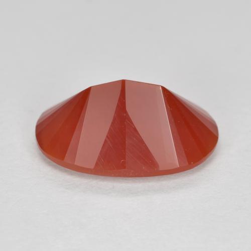 Ópalo de fuego rojo natural de 2,53 ct, corte óvalo, translúcido