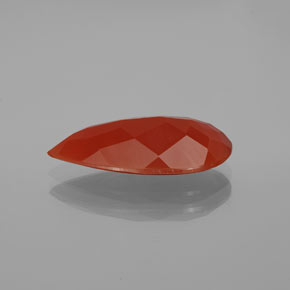 Ópalo de fuego naranja natural de 4,41 ct, en forma de pera, translúcido