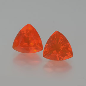 Gemas de ópalo de fuego naranja natural de  ct, trillón, transparente