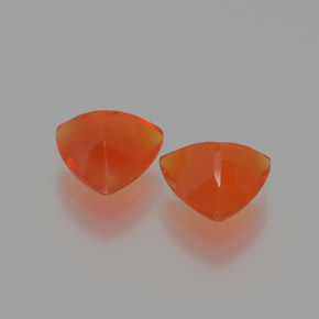 Gemas de ópalo de fuego naranja natural de  ct, trillón, transparente