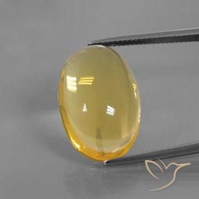 15.79ct Natural Naranja dorado Ópalo de fuego, Ovalada, Transparente
