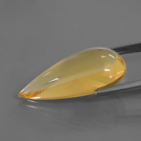 Ópalo de fuego Dorado natural de 15.86 ct, En forma de pera, Transparente