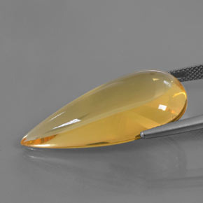 Ópalo de fuego Dorado medio natural de 18.36 ct, En forma de pera, Transparente
