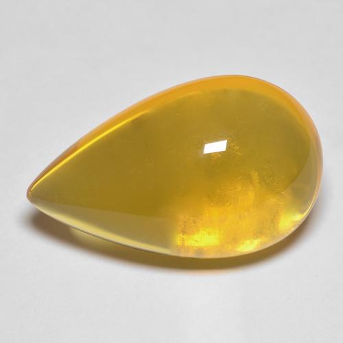 Ópalo de fuego Naranja dorado natural de 10.94 ct, En forma de pera, Transparente