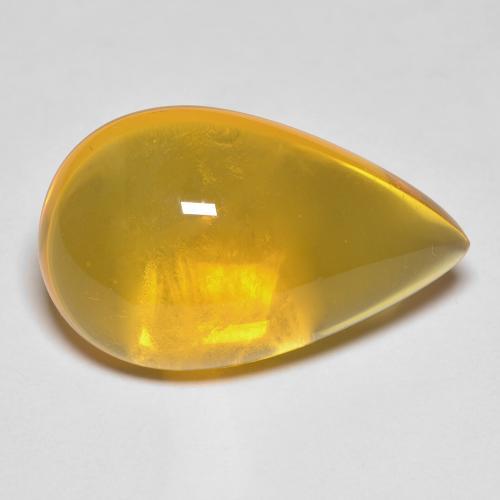Ópalo de fuego Naranja dorado natural de 10.94 ct, En forma de pera, Transparente