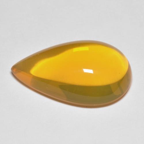 Ópalo de fuego Naranja dorado natural de 10.94 ct, En forma de pera, Transparente