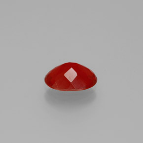 Ópalo de fuego naranja natural de 0,89 ct, corte óvalo, transparente