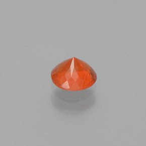 Ópalo de fuego Naranja natural de 0.37 ct, Corte Redondo, Transparente