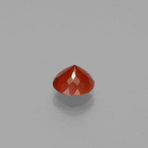 Ópalo de fuego Naranja rojizo natural de 0.72 ct, Corte Redondo, Transparente