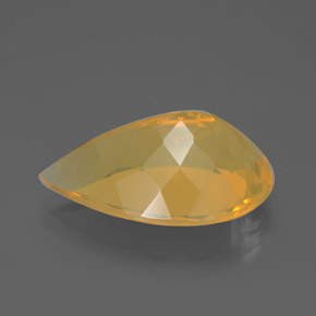 Ópalo de fuego amarillo natural de 10,72 ct, en forma de pera, transparente