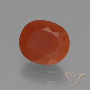 Ópalo de fuego Rojo fuego natural de 0.85 ct, Ovalada, Translúcido