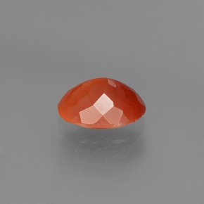 Ópalo de fuego Naranja rojizo natural de 0.96 ct, Corte Óvalo, Transparente