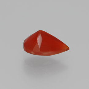 Ópalo de fuego Naranja rojizo natural de 0.98 ct, En forma de pera, Transparente