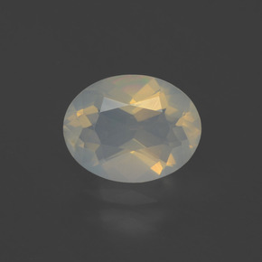 Ópalo de fuego Blanco amarillo natural de 1.48 ct, Corte Óvalo, Transparente