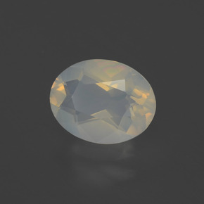 Ópalo de fuego Blanco amarillo natural de 1.48 ct, Corte Óvalo, Transparente